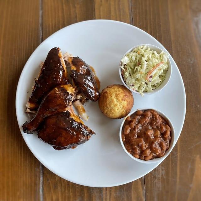 BBQ Chicken Lunch Plate.