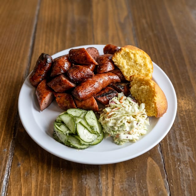 Smoked Link Lunch Plate.